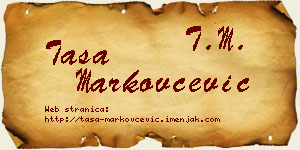 Tasa Markovčević vizit kartica